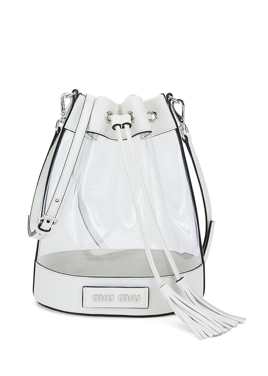 Transparent bucket outlet bag