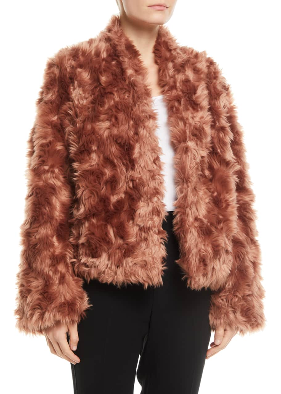 Vince cropped shearling jacket discount