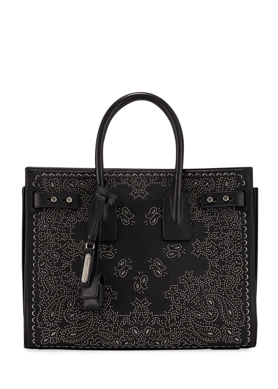 Saint Laurent Bandana Studded Leather Satchel Bag Bergdorf Goodman