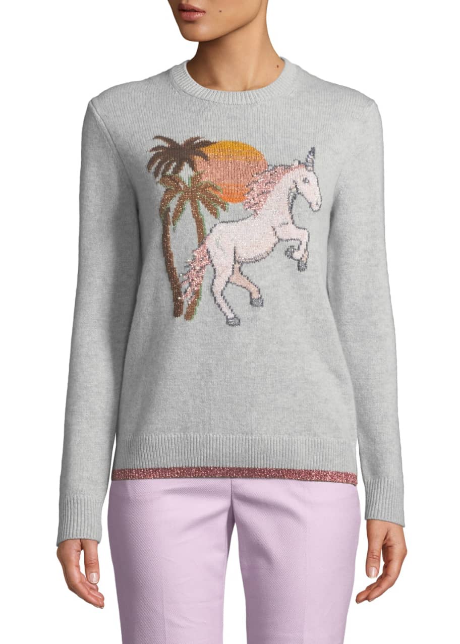 Coach Uni Intarsia Wool Cashmere Sweater Bergdorf Goodman
