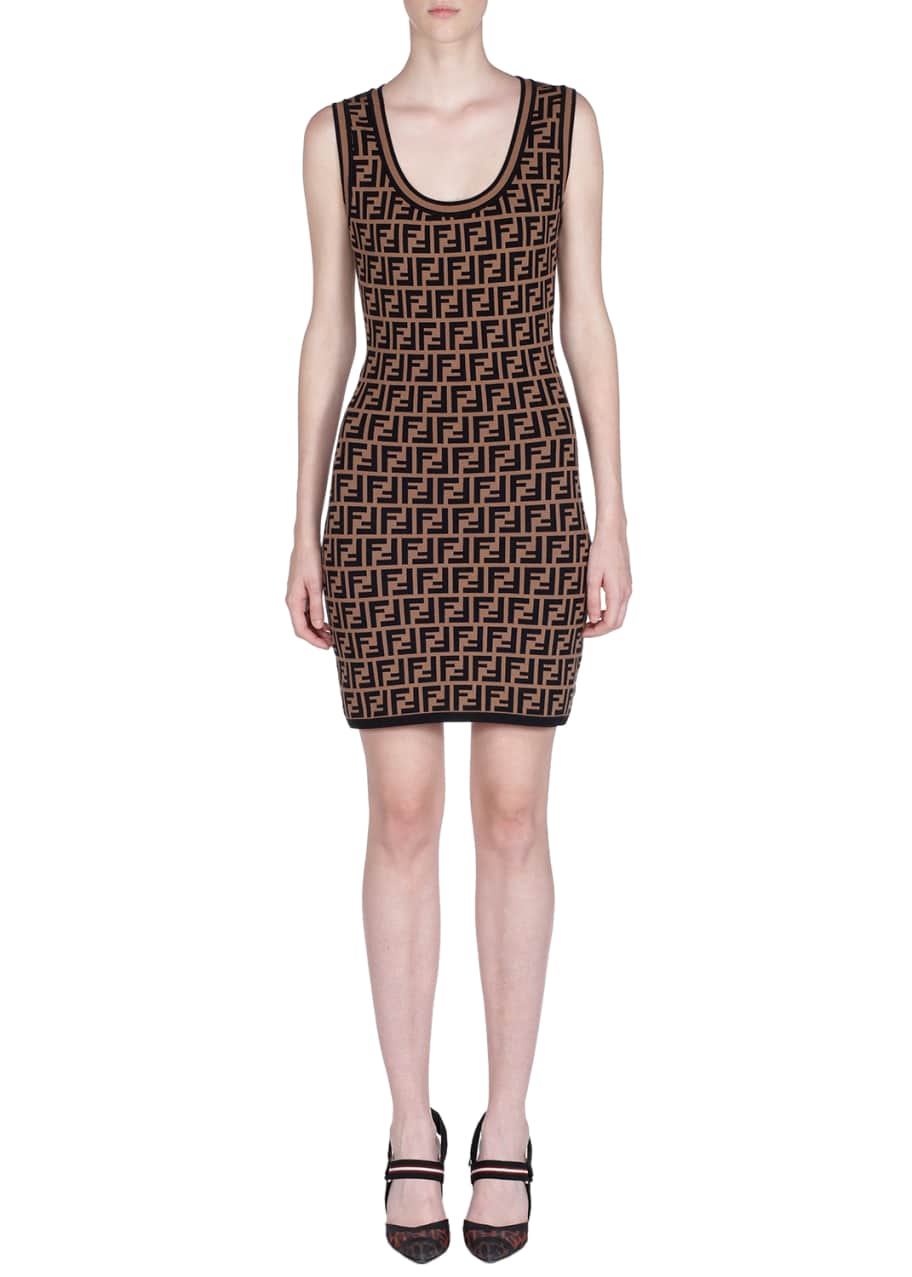Fendi logo knit dress clearance