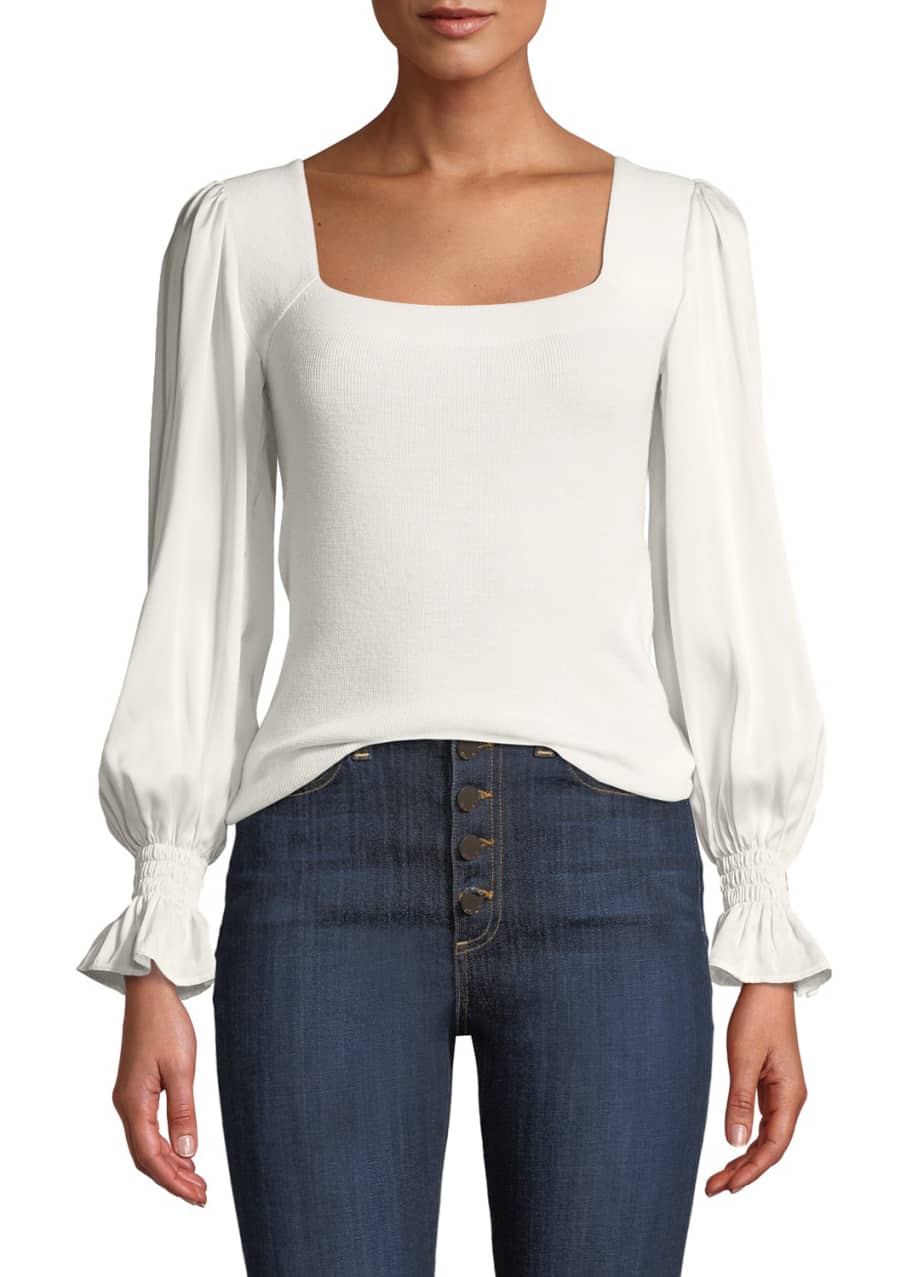 Rebecca taylor merino outlet silk pullover