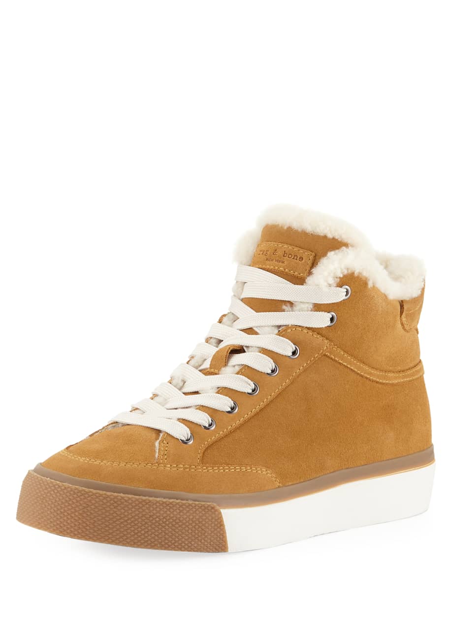 Image 1 of 1: Army High-Top Shearling Sneakers