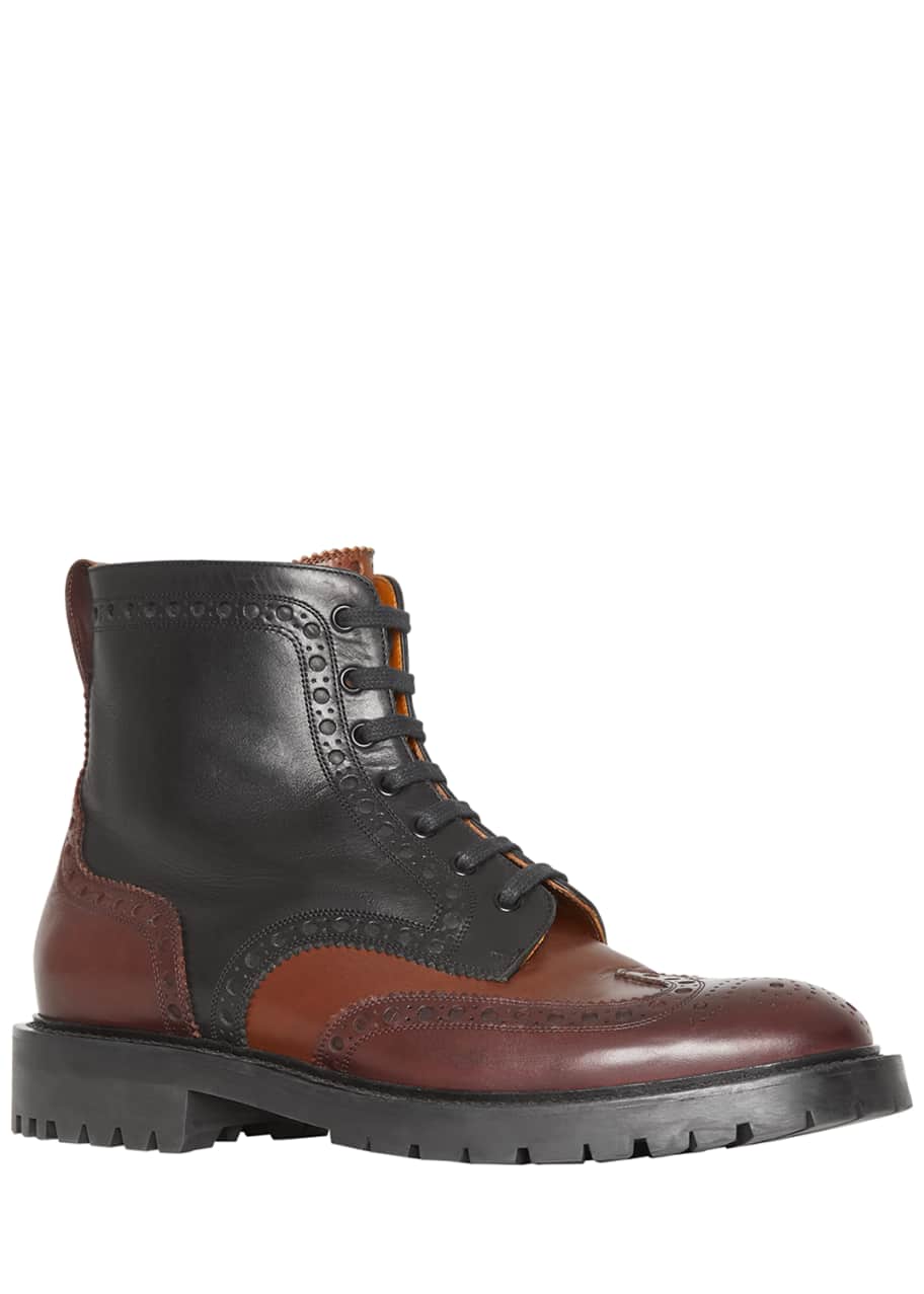 Burberry outlet brogue boots