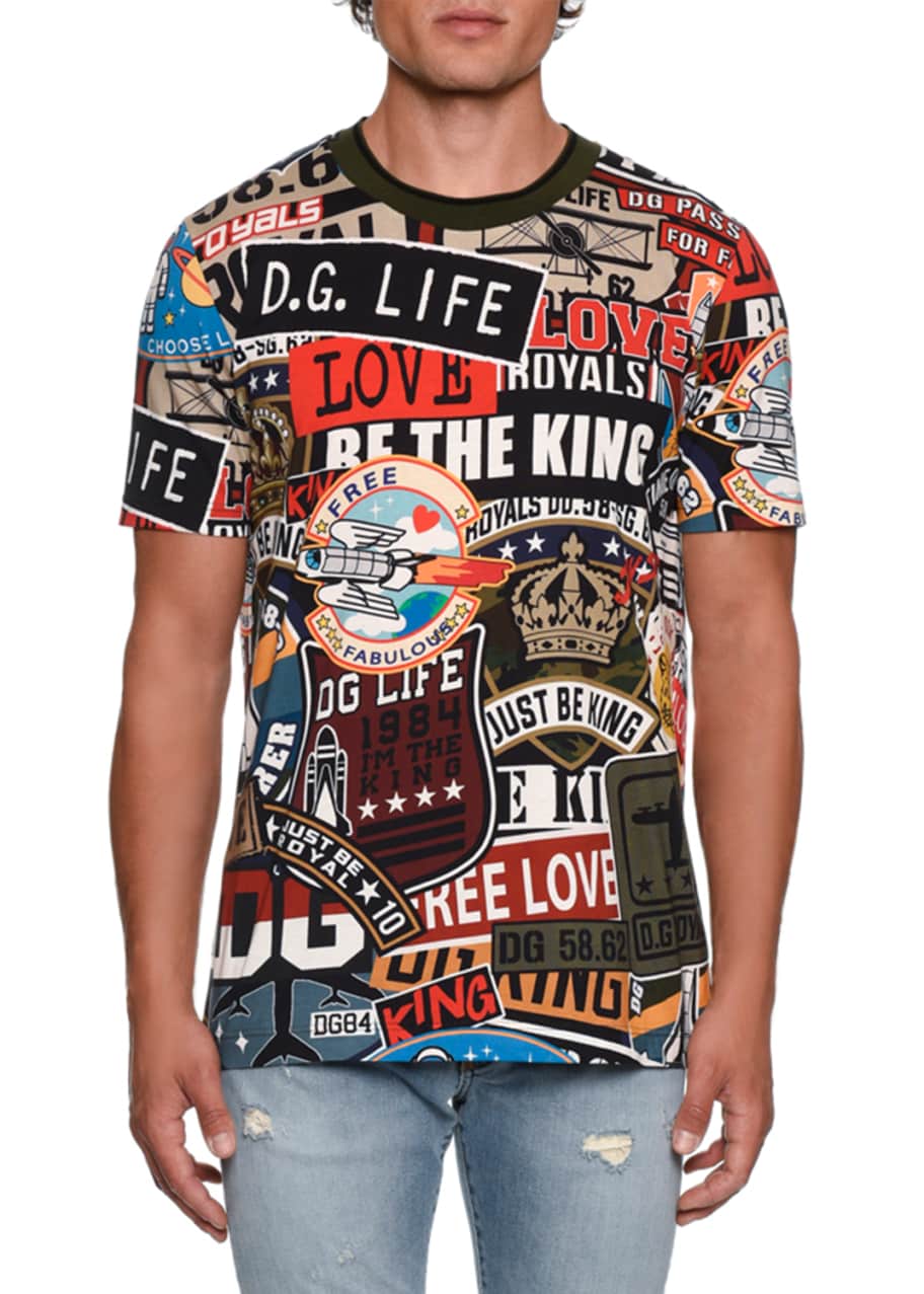 Dolce Gabbana Men s Military Patches T Shirt Bergdorf Goodman