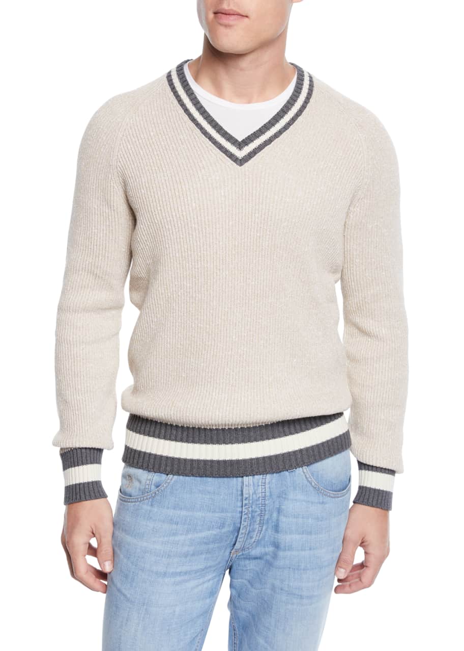 Brunello cucinelli v neck sweater online