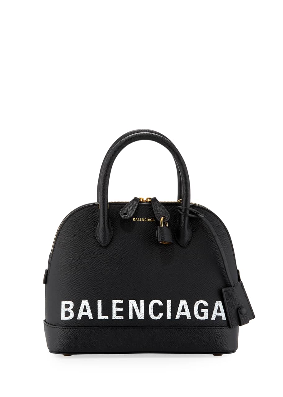 Balenciaga Ville Small AJ Top-Handle Bag with Logo Graffiti - Bergdorf ...