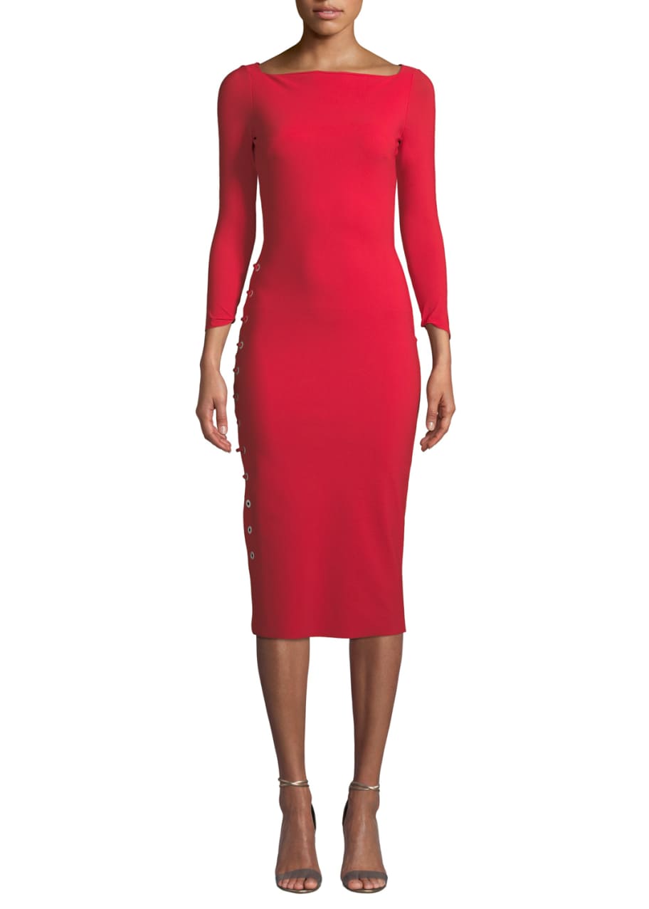 Image 1 of 1: Prudencia Side-Laced Sheath Dress