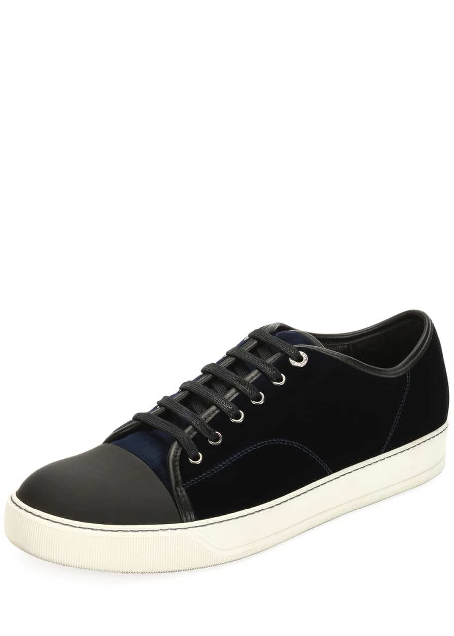 lanvin velvet sneakers