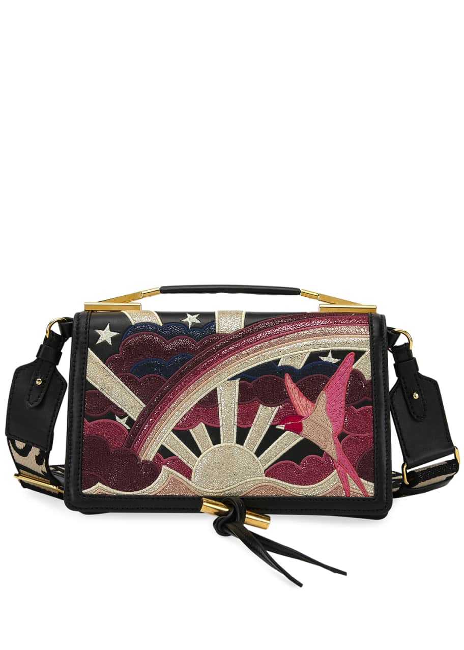 Sunrise Embroidered Shoulder Bag
