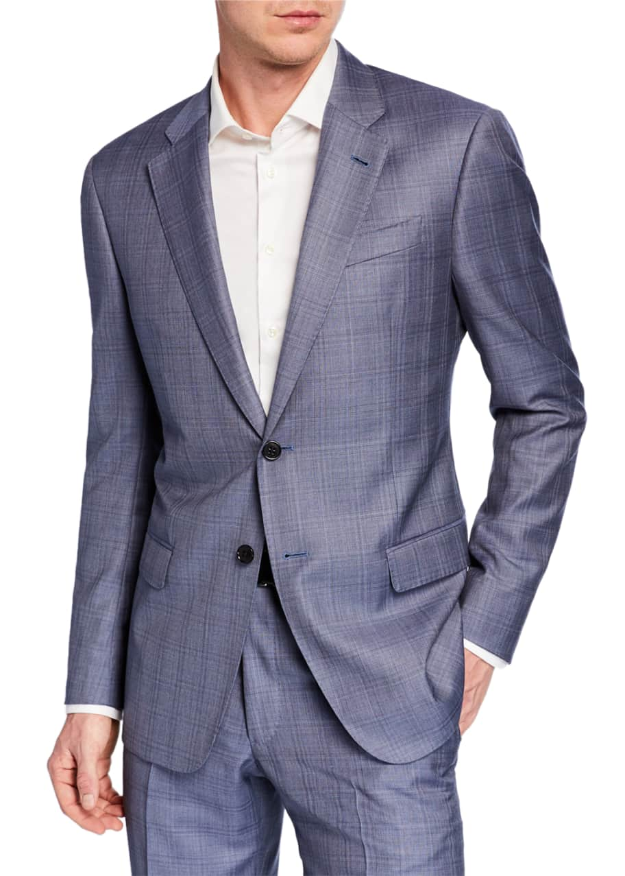 Emporio Armani Men's G Line Super 140s Wool Plaid Two-Piece Suit ...