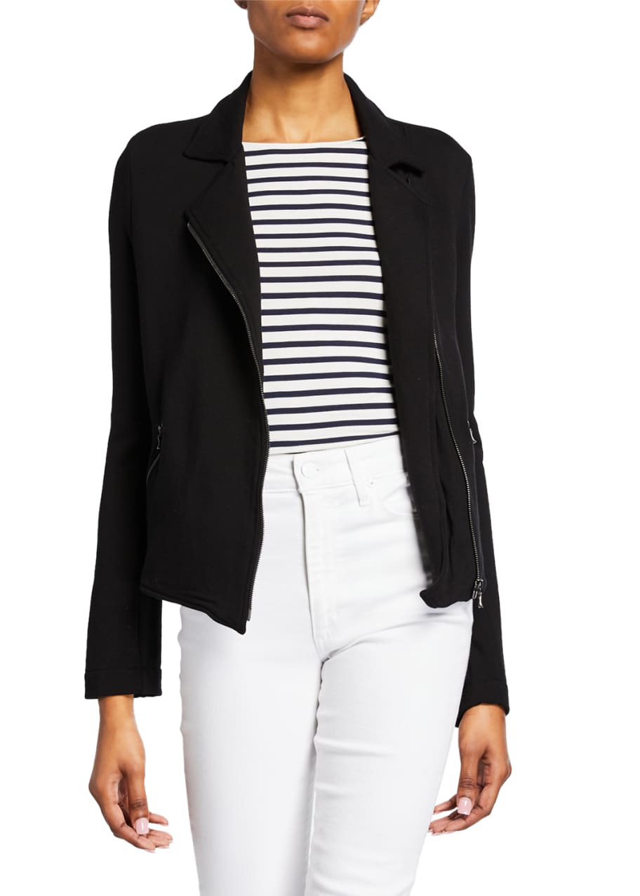 Zip Front French Terry Moto Jacket