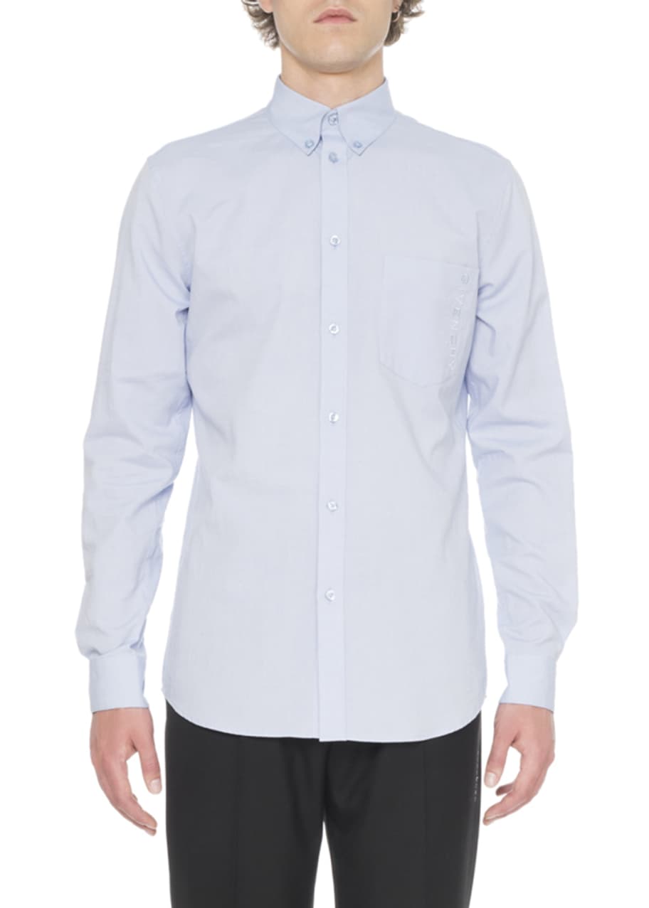 Givenchy Men's Sport Shirt With Embroidery - Bergdorf Goodman