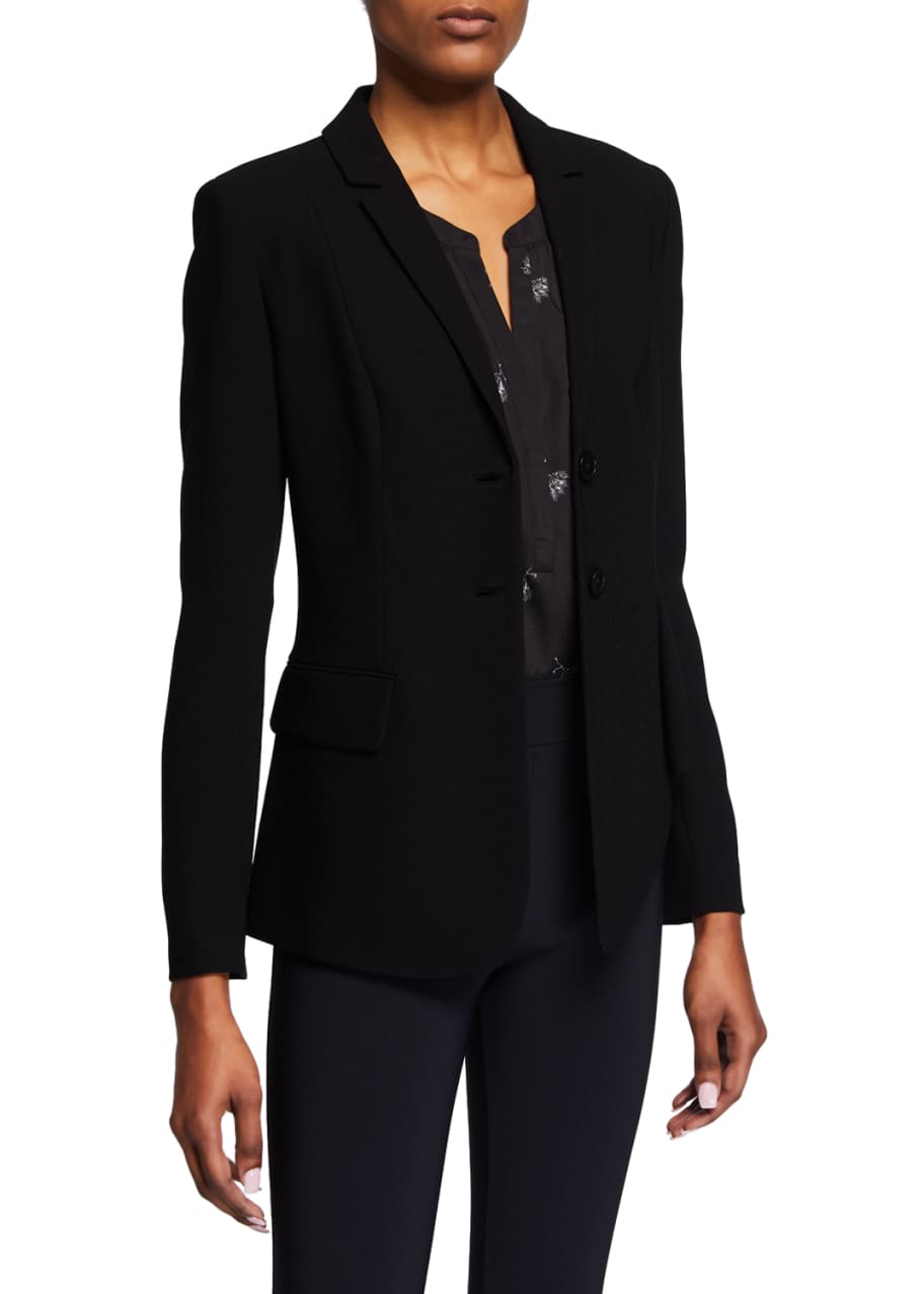 Elie Tahari Rane Button-Front Asymmetric-Peplum Jacket - Bergdorf Goodman