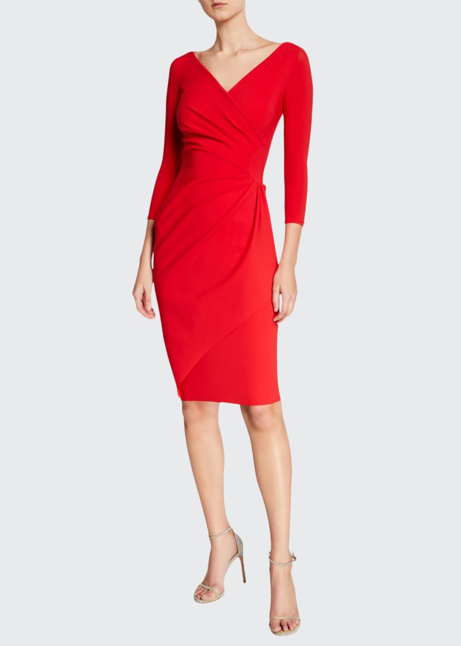 Chiara Boni La Petite Robe Charisse 3/4-Sleeve Bodycon Cocktail Dress ...