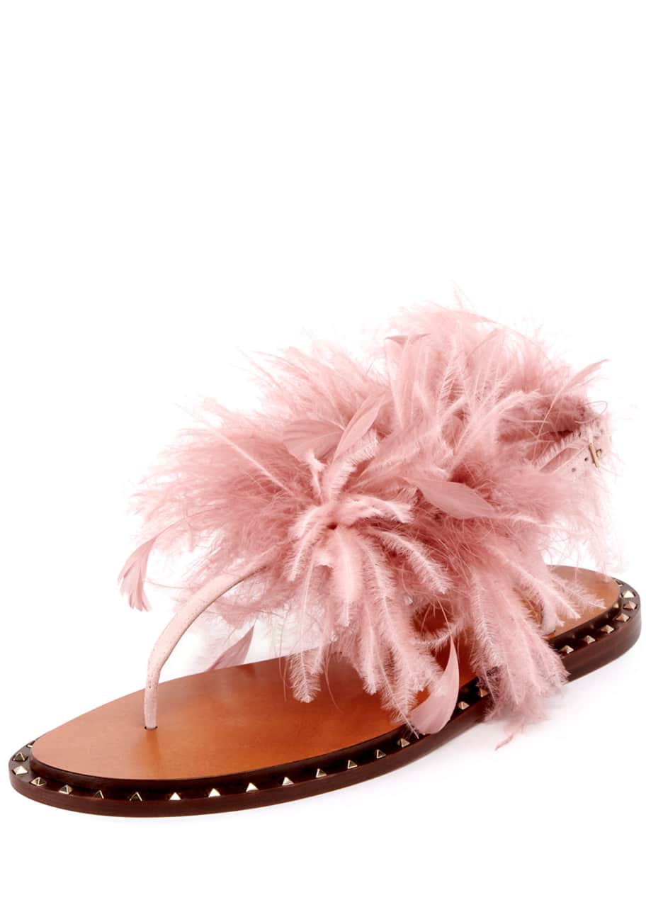Valentino sales feather sandals