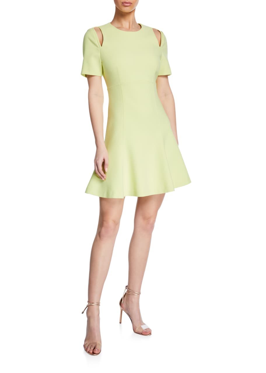 Alyssa Crewneck Short Sleeve Cutout Dress