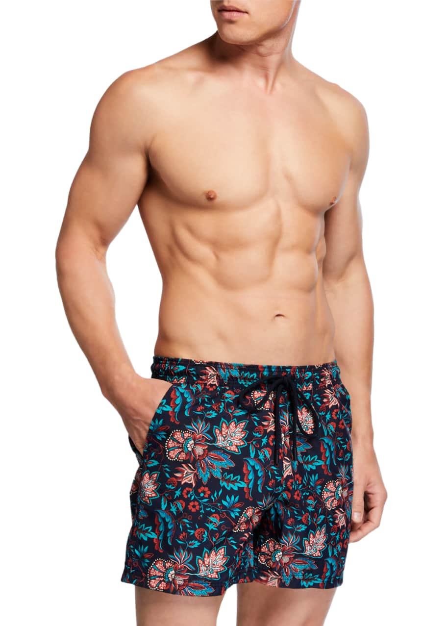 Etro Men's FloralPrint Swim Trunks Bergdorf Goodman