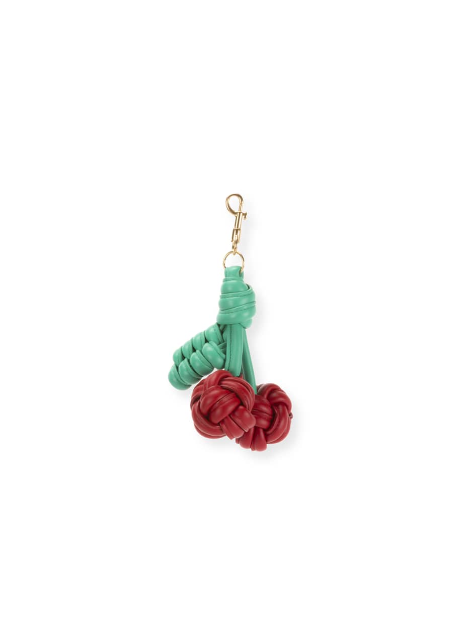 Anya Hindmarch Knotted Leather Cherries Charm Bergdorf Goodman