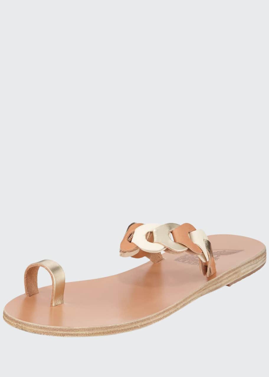 Ancient Greek Sandals Thalia Link Flat Leather Sandals Bergdorf