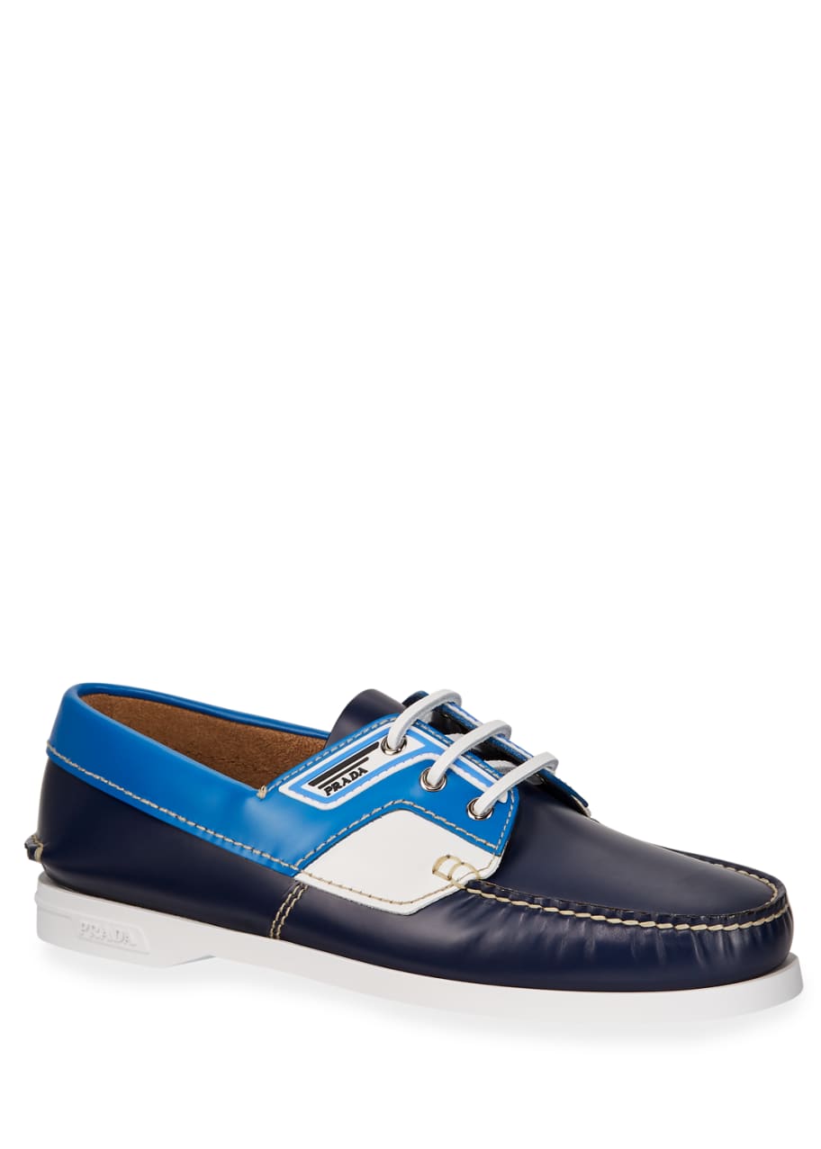 Prada mens cheap boat shoes