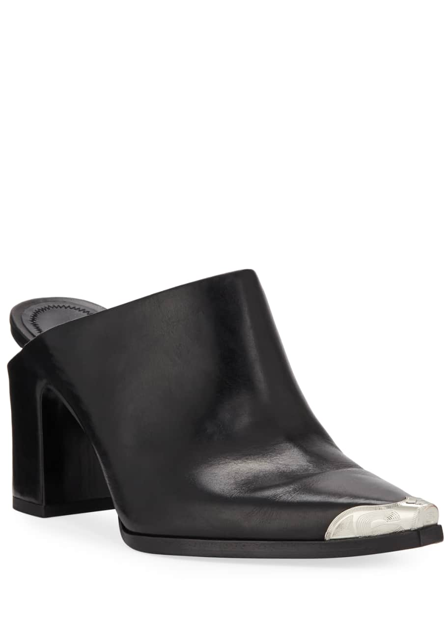 Alexander Wang Su Calf Leather Western Mules - Bergdorf Goodman