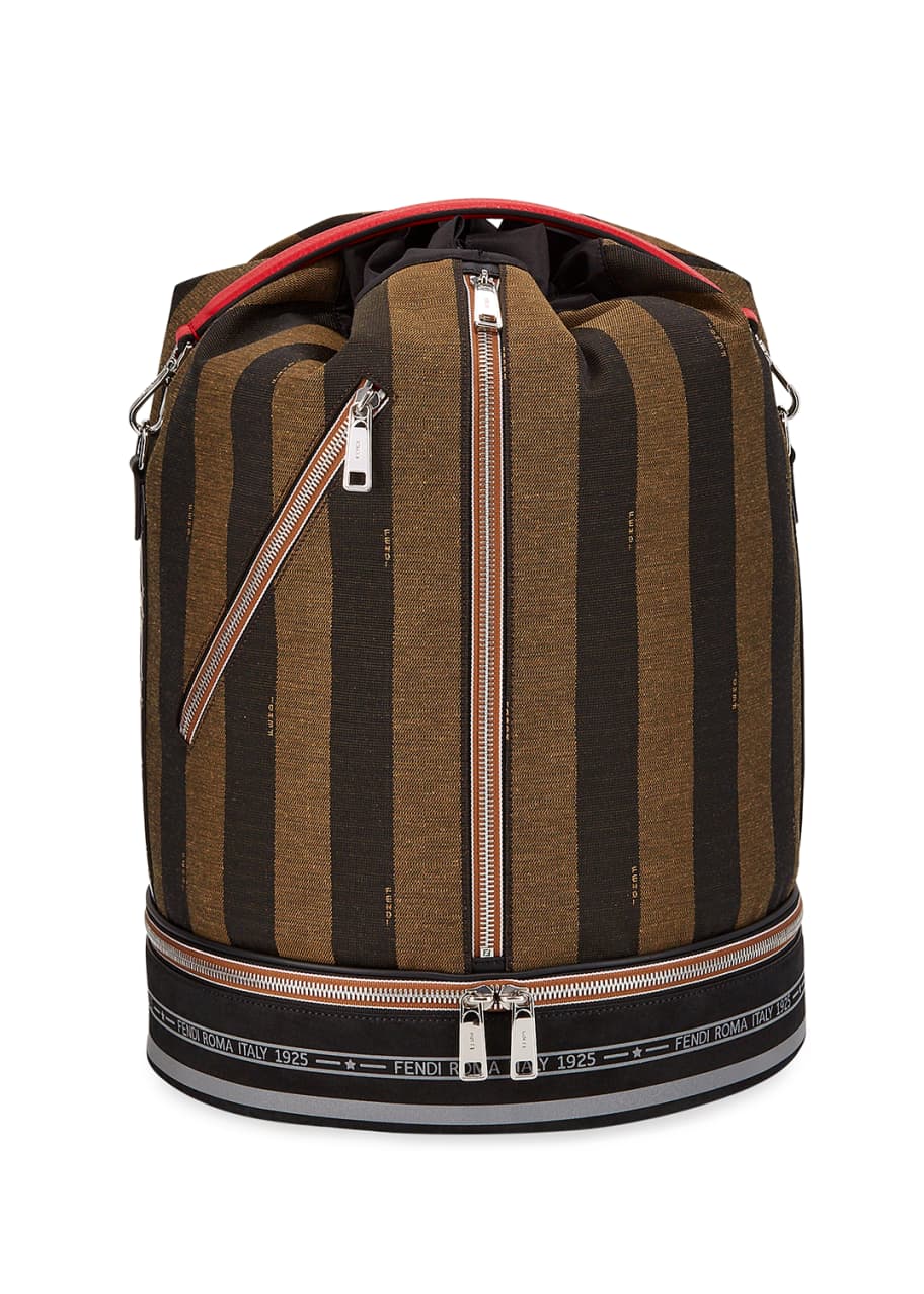 Image 1 of 1: Men's Pequin Stripe Drawstring Carryall Bag