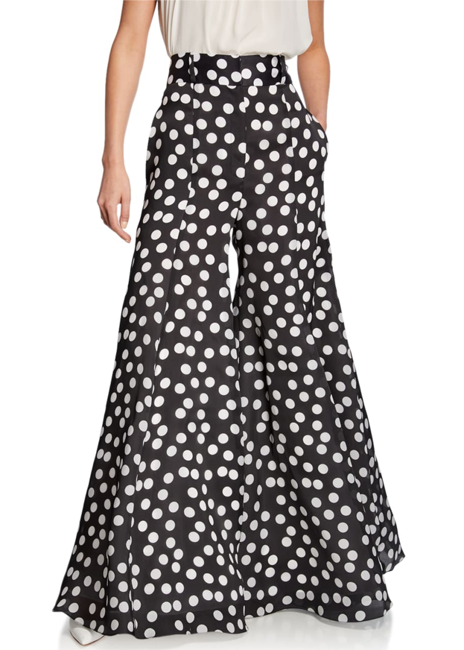 polka dot palazzo pants