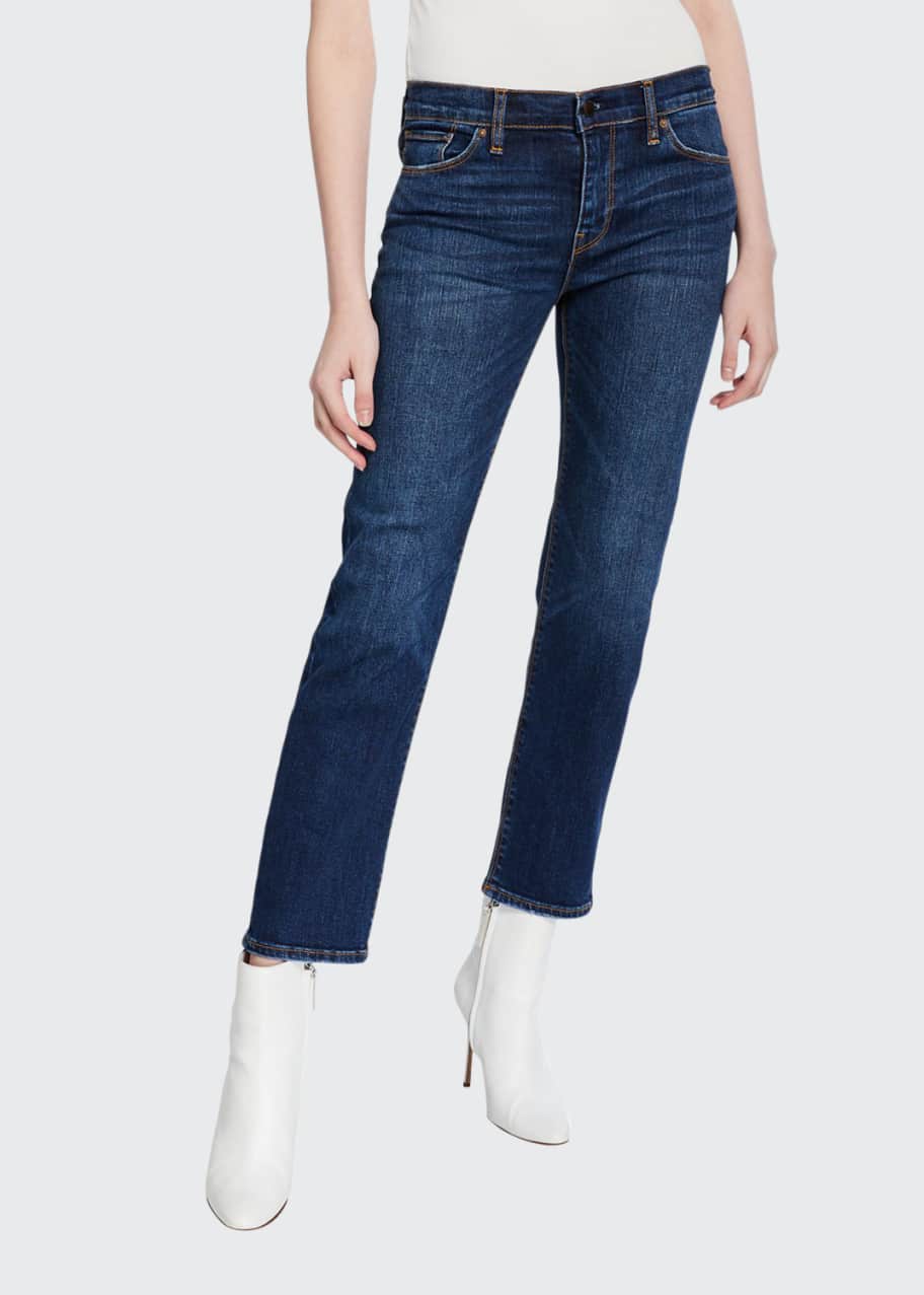 Nico Mid Rise Cigarette Jeans w Side Stripes