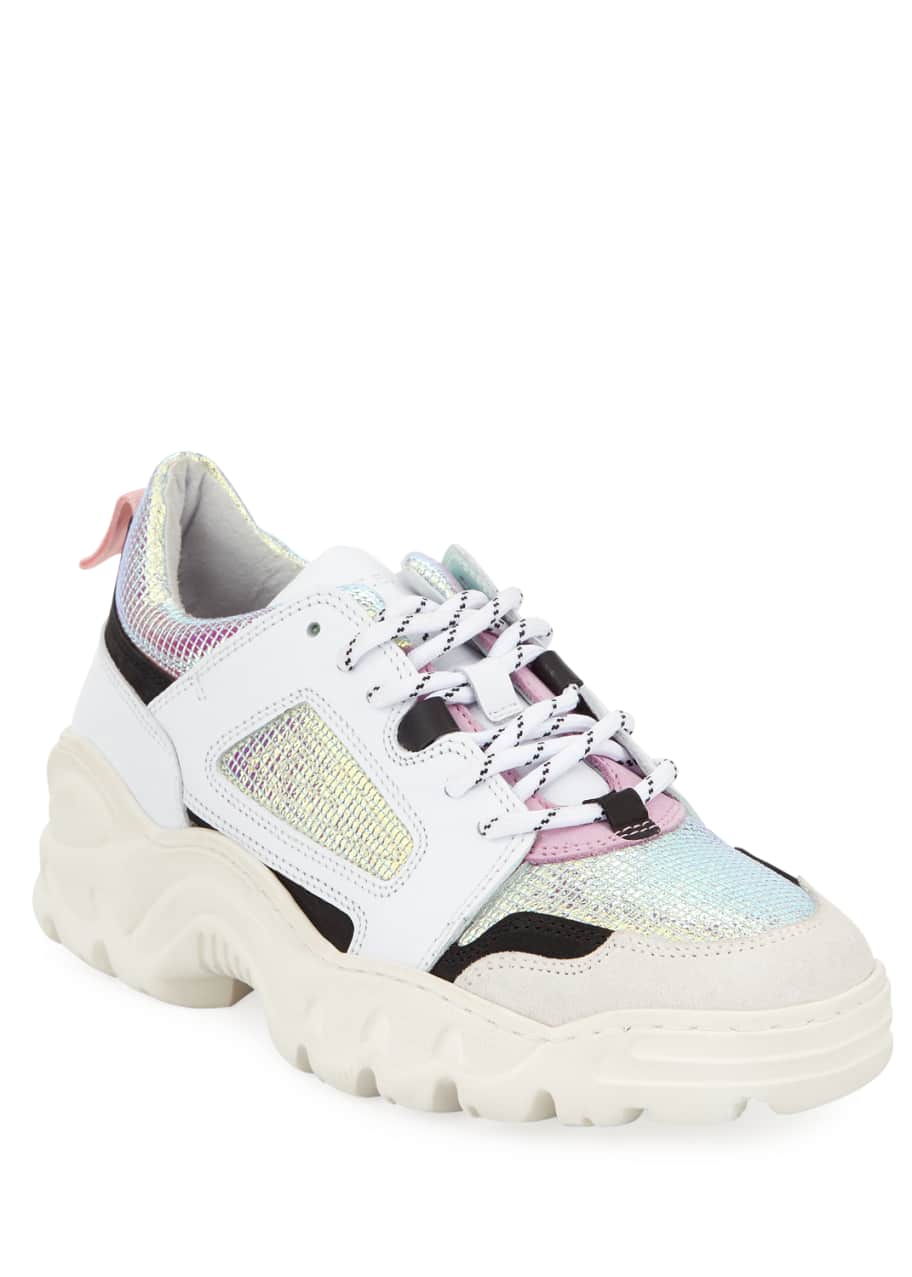 D.A.T.E. Prozac Holographic Dad Sneakers - Bergdorf Goodman