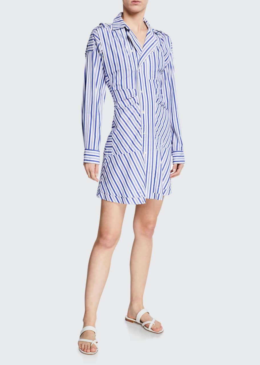 Derek Lam 10 Crosby Striped Tie Front Shirt Dress Bergdorf Goodman