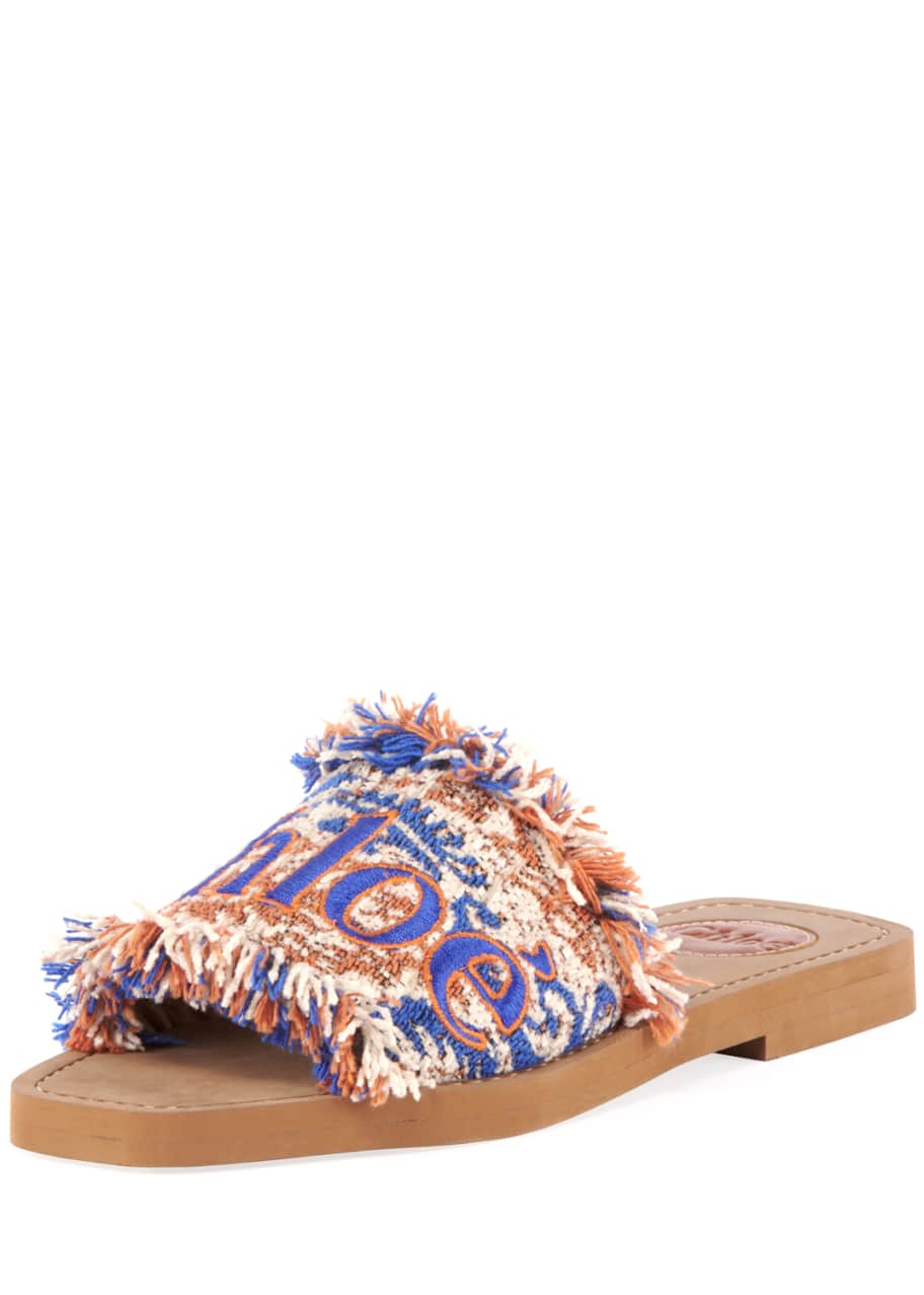 chloe woody flat sandals