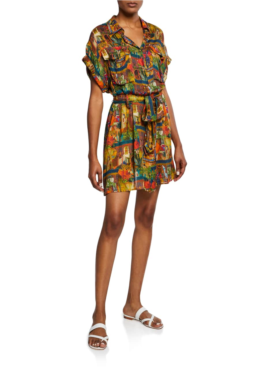 Image 1 of 1: Riad Safari Tie-Waist Dress