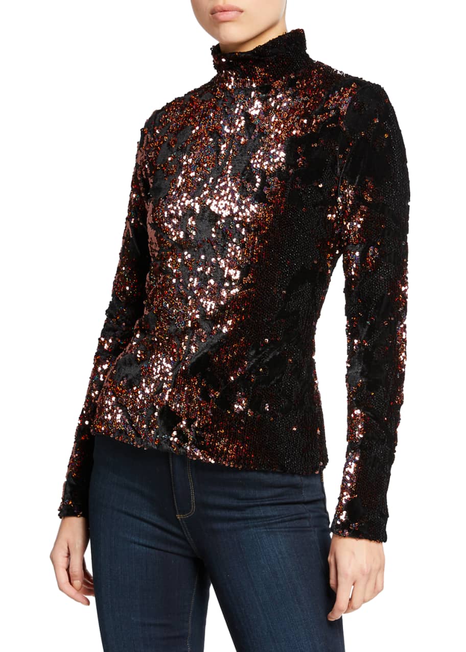 Milly sequin clearance turtleneck