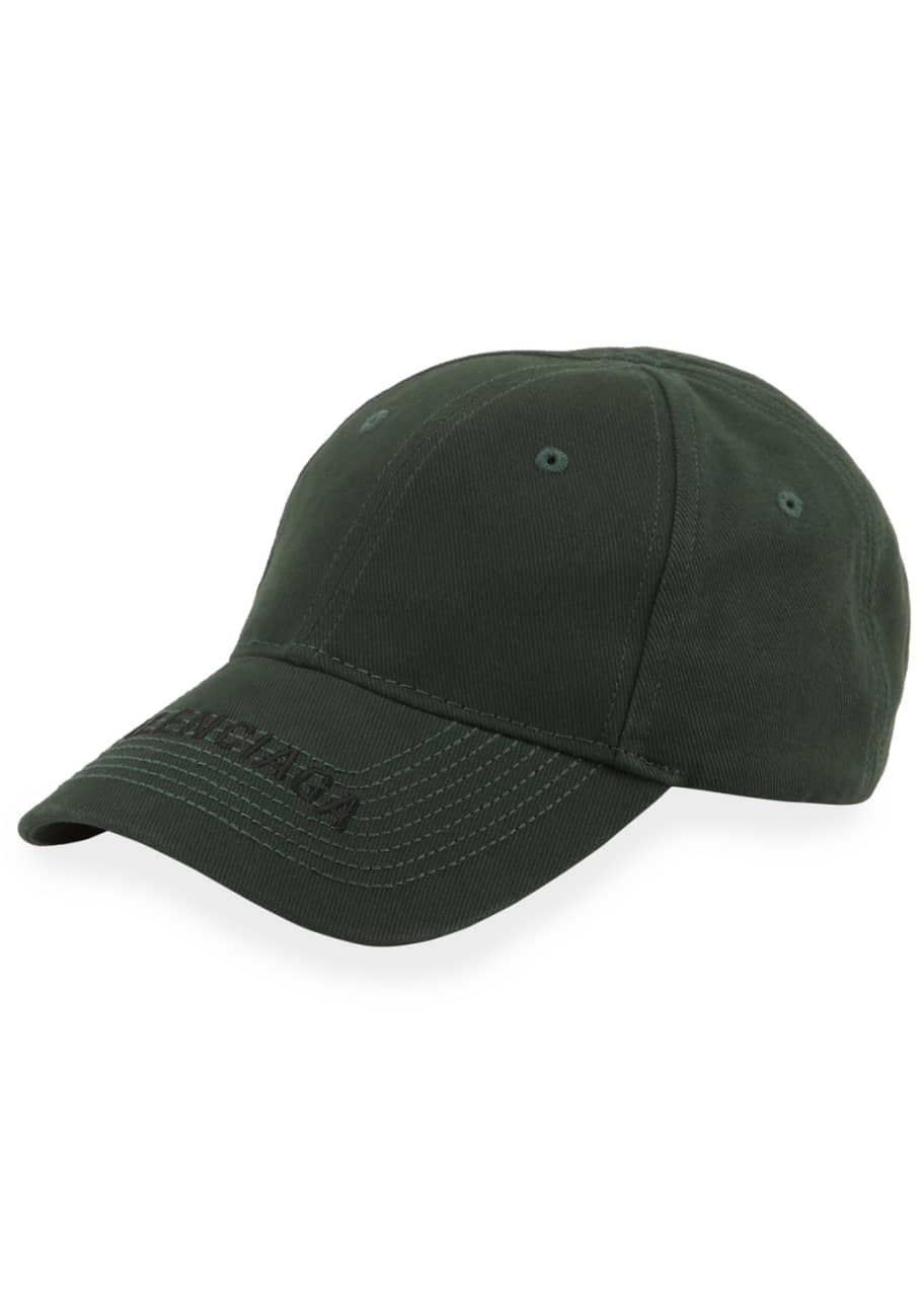 Balenciaga Logo-Embroidered Cap Black