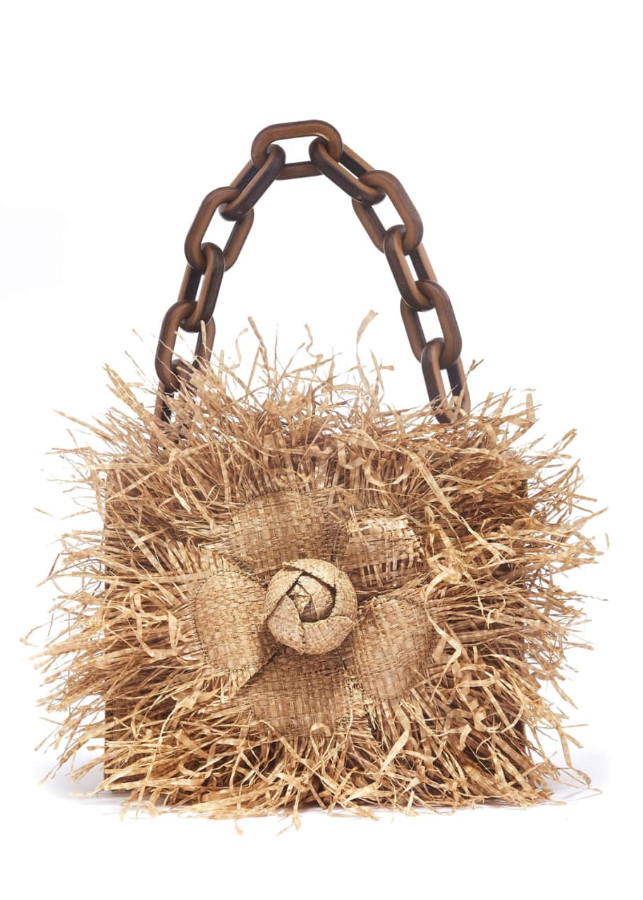 Oscar de la renta straw bag shop