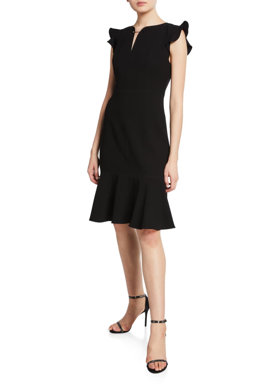 Tahari cap best sale sleeve dress