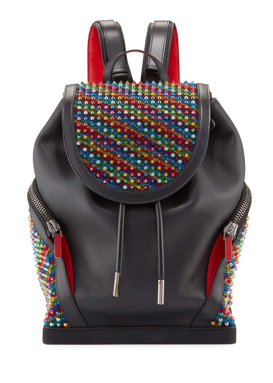 Christian Louboutin Men s Explorafunk Rainbow Spiked Leather