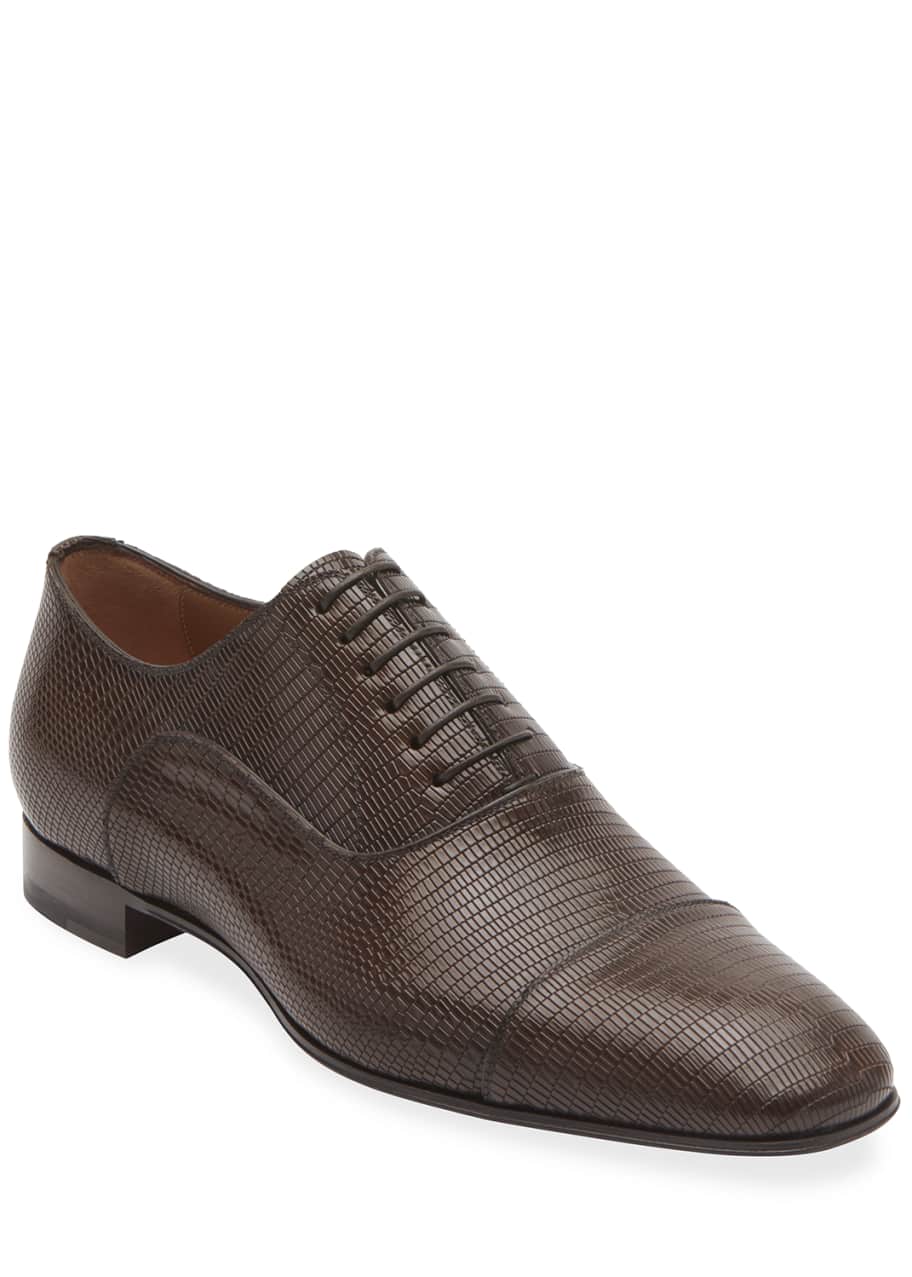 Christian Louboutin Men's Greggo Textured-Leather Dress Shoes ...