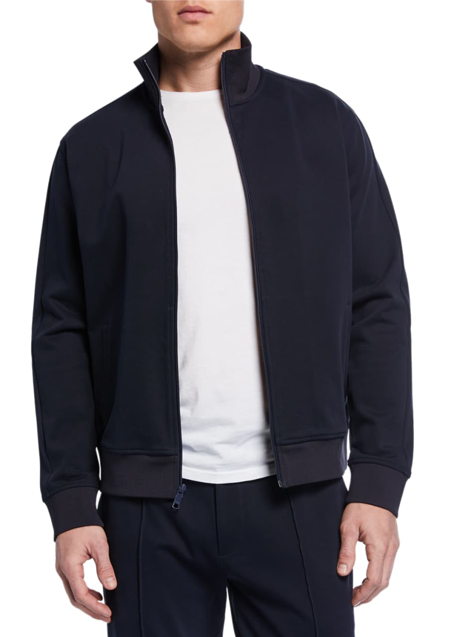 Vince Men's Zip-Front Structured Cotton Track Jacket - Bergdorf Goodman