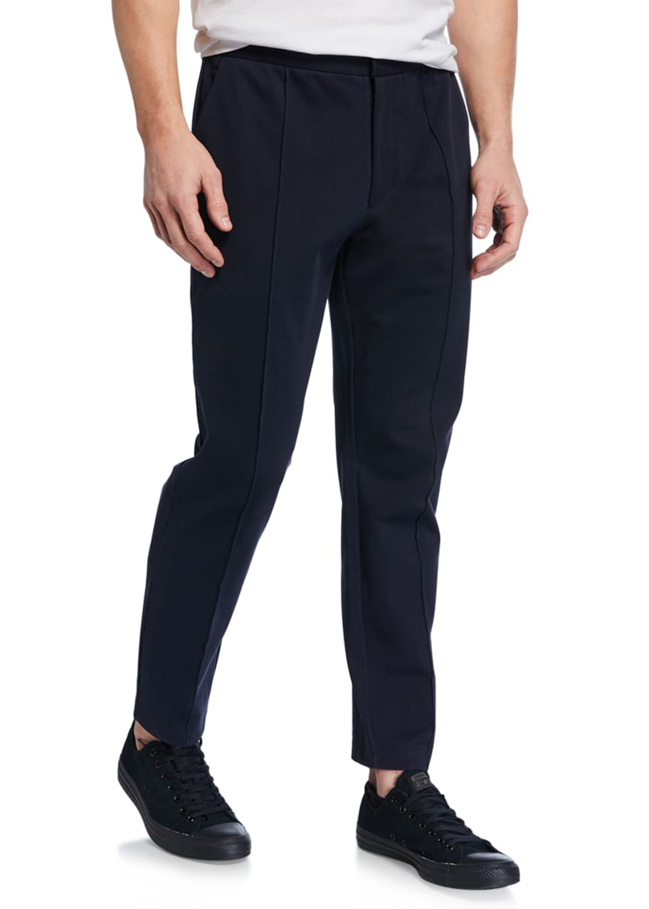 Vince Men's Pintuck Structured Cotton Track Pants - Bergdorf Goodman