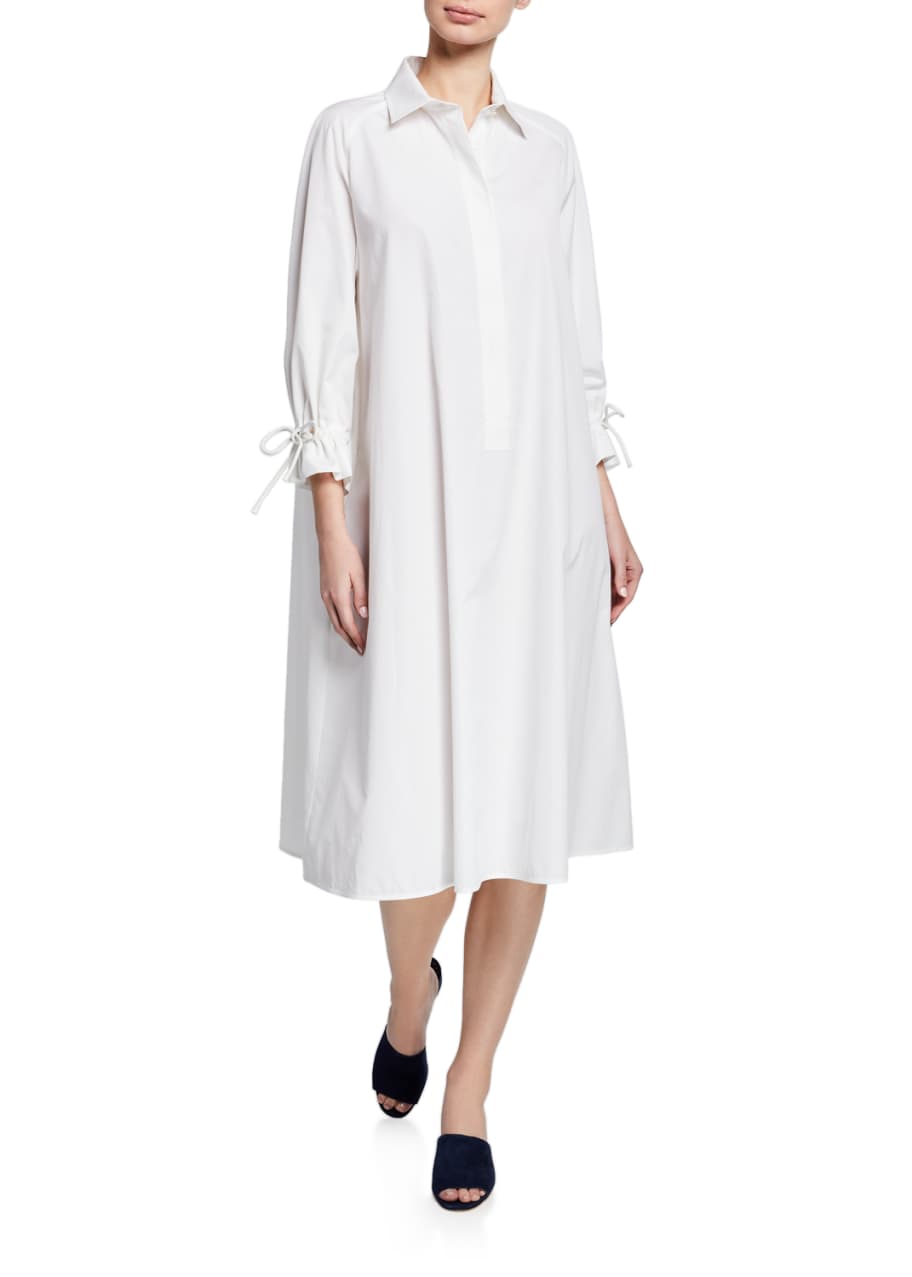 Maxmara Molina Tie Sleeve Poplin Shirtdress Dress Bergdorf Goodman