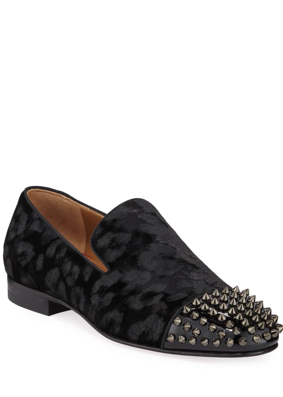 Christian Louboutin Men s Spooky Spiked Red Sole Loafers