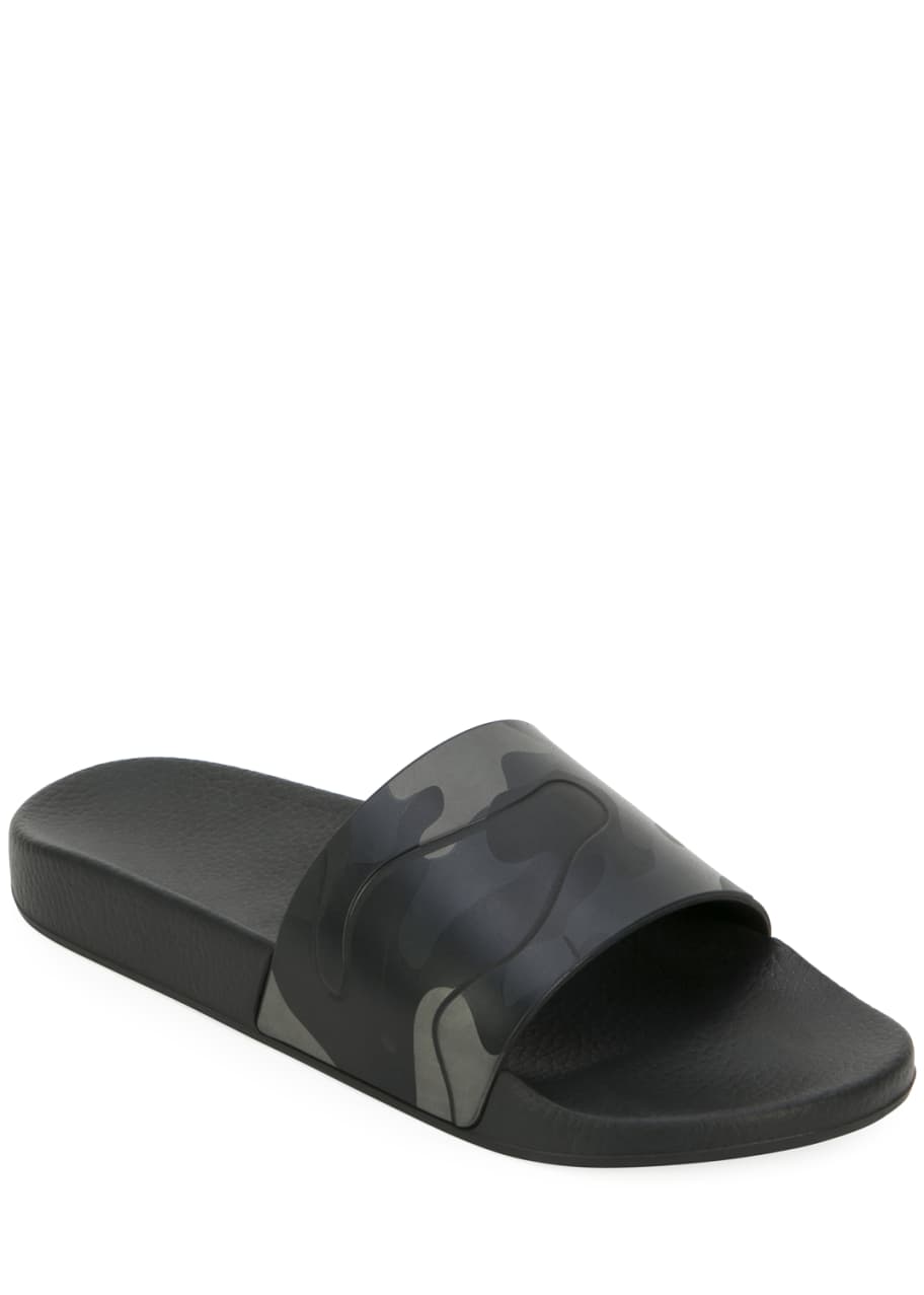 Valentino Garavani Men's Camo Slide Sandal Bergdorf Goodman