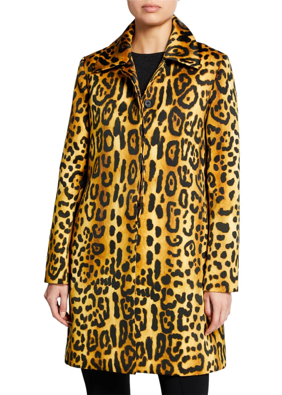Leopard car coat sale