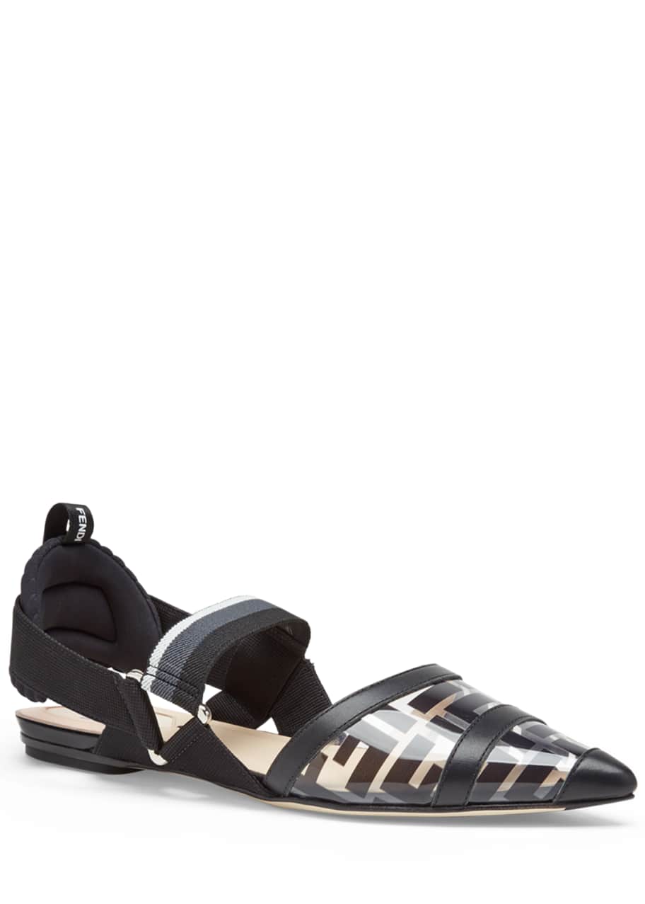 fendi ff mesh skimmer flats