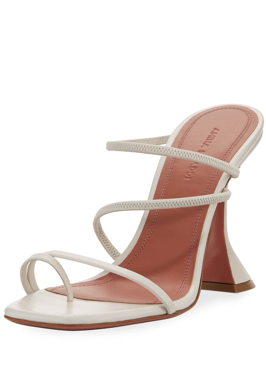 Amina Muaddi Naima Leather Slide Sandals Bergdorf Goodman