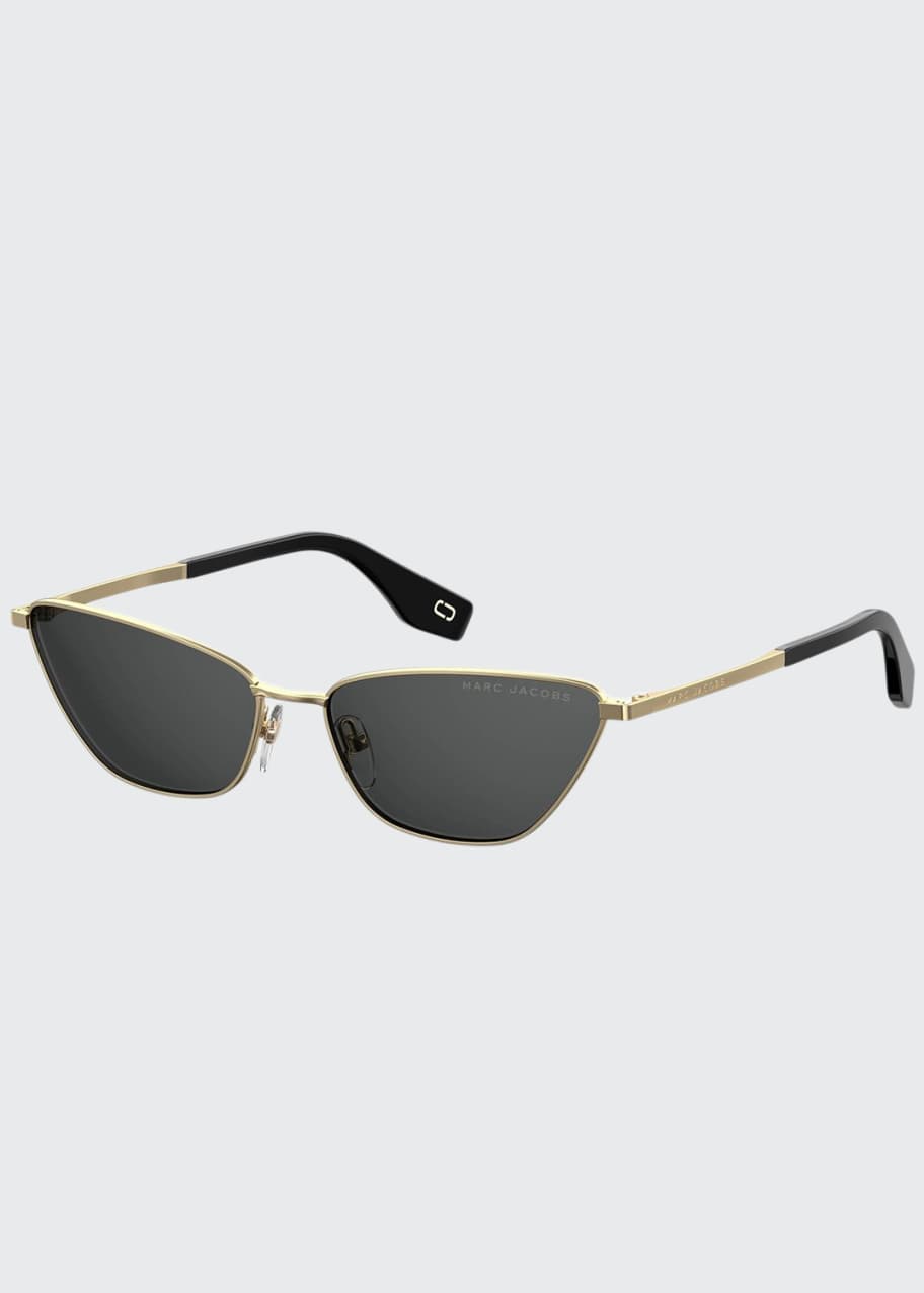 Slim Metal Cat Eye Sunglasses
