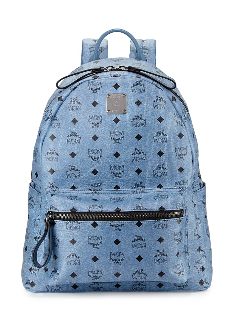 MCM Stark No Stud Medium Backpack Denim Bergdorf Goodman