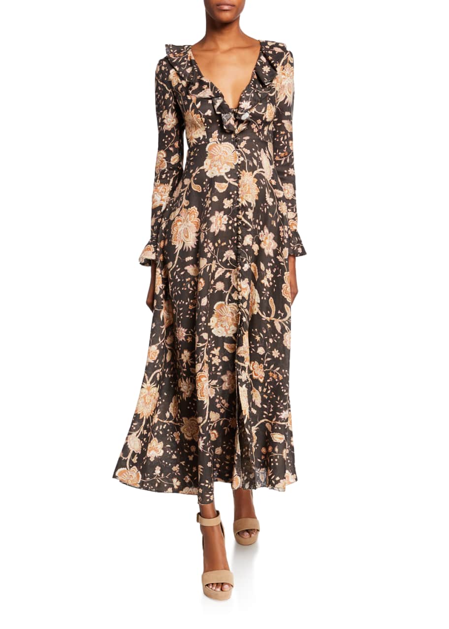 Zimmermann veneto deals plunge long dress